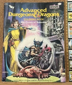 VINTAGE 1980s ADVANCED DUNGEONS & DRAGONS MARVEL COMIC COLOURING BOOK TSR UNUSED - Foto 1 di 9