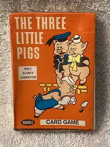 Walt Disney The Three Little Pigs Vintage Childs Playing Cards 1965 Factory Seal