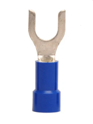 300 Pieces 16-14 Spade Connectors #10 Stud Vinyl Terminals Blue USA Made - Image 1 of 3