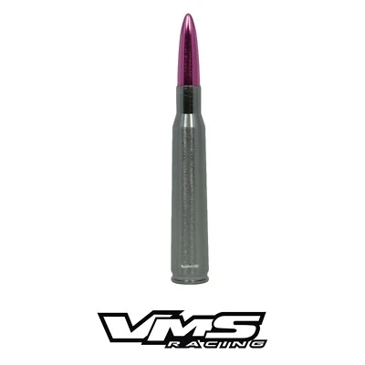 ANTENA BALA VMS RACING CNC 5" CALIBRE 50 PARA FORD MUSTANG 94-04 PLATA ROSA Foto 1 de 4