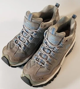 Skechers Women's Sport Trail Shoes Gray/Blue Size 6 SN 2379 - Picture 1 of 9