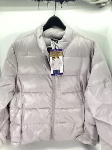 Eddie Bauer Down Puffer Jacket Coat Women 2XL Lilac Purple Full Zip Packable NWT - Picture 1 of 15