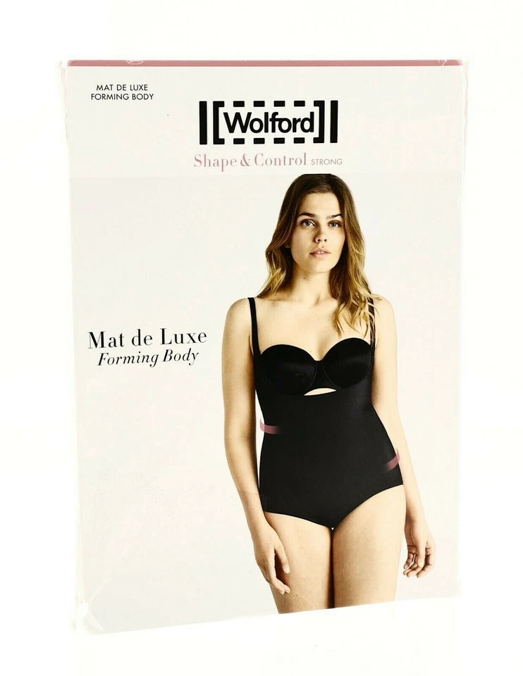 Wolford L33101 Womens Black Control Forming Strong Shaper Bodysuit Size 38/8 US