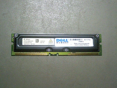 HYR1612849G-845 Infineon Germany 256MB /8 184 pin PC800-45 8d NONECC RDRAM RIMM  - Image 1 of 4