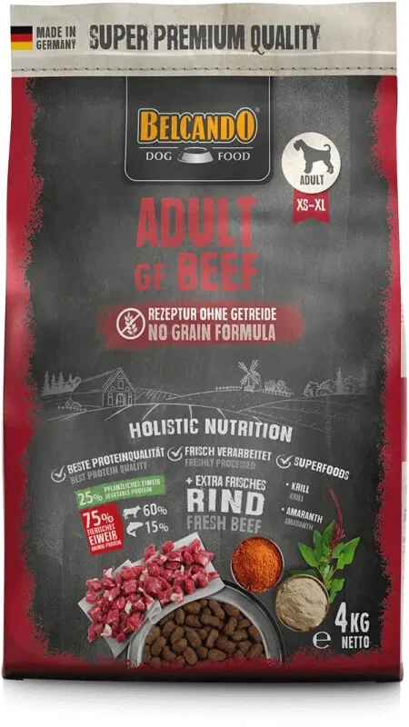 Belcando Adult GF Beef 4kg I Trockenfutter I getreidefrei I Rind I Hundefutter - Bild 1 von 1