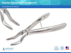 ARTMAN INSTRUMENTS Pedo Dental Extraction Forceps #H for Upper Roots - Picture 1 of 8