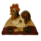 Vintage Hindt Pottery Rooster Napkin Holder Hand Painted Sm Flaw See Description