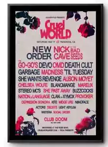 Cruel World Festival 17 maggio 2025 Pasadena, CA poster concerto - Foto 1 di 1