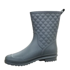 Women Rain Boots Ankle 9 Inches Waterproof Wellies Booties - Picture 1 of 24