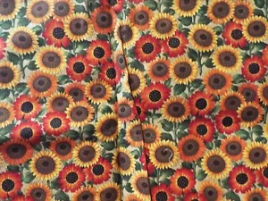Concord Fabrics sunflowers cotton 3 yards 44 wide quilt sew crafts - Picture 1 of 3