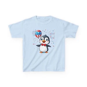 Penguin Party Kids Tee, 4th of July Fun Summer Shirt, Birthday Gift - Picture 1 of 81