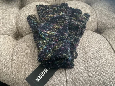 Женские варежки-трансформеры Steve Madden темно-синие без пальцев один размер новые с ценниками! - Изображение 1 из 2