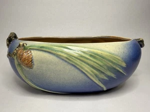 Roseville ceramica pigna blu consolle ciotola 479-12 c1935 vintage art deco B10 - Foto 1 di 14
