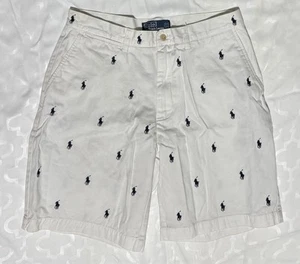 Polo Ralph Lauren Shorts weiß Chino All Over Pony Logo Herren 33 - Bild 1 von 5