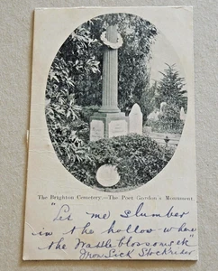 POET ADAM LINDSAY GORDON’S MONUMENT BRIGHTON CEMETERY #10 - Picture 1 of 2