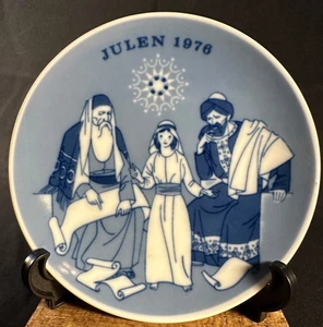 PORSGRUND Weihnachten 7" Teller Julen 1976 "Jesus im Tempel" - Bild 1 von 4