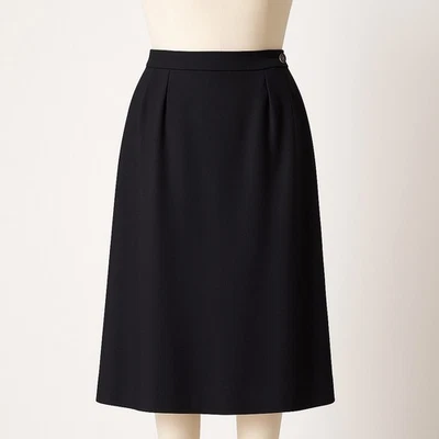 NUEVO CON ETIQUETAS De Colección Liz Claiborne 100% Lana Negra Maxi Falda 14 L Bolsillos Elásticos Preppy Foto 1 de 4