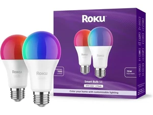 Roku Smart Bulb SE, A19 Color, 2-Pack - Picture 1 of 3
