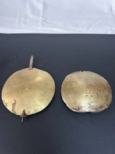 UHRENTEILE - 2 X ANTIKE SCHWERE LONGCASE UHR PENDEL BOBS - Bild 1 von 13