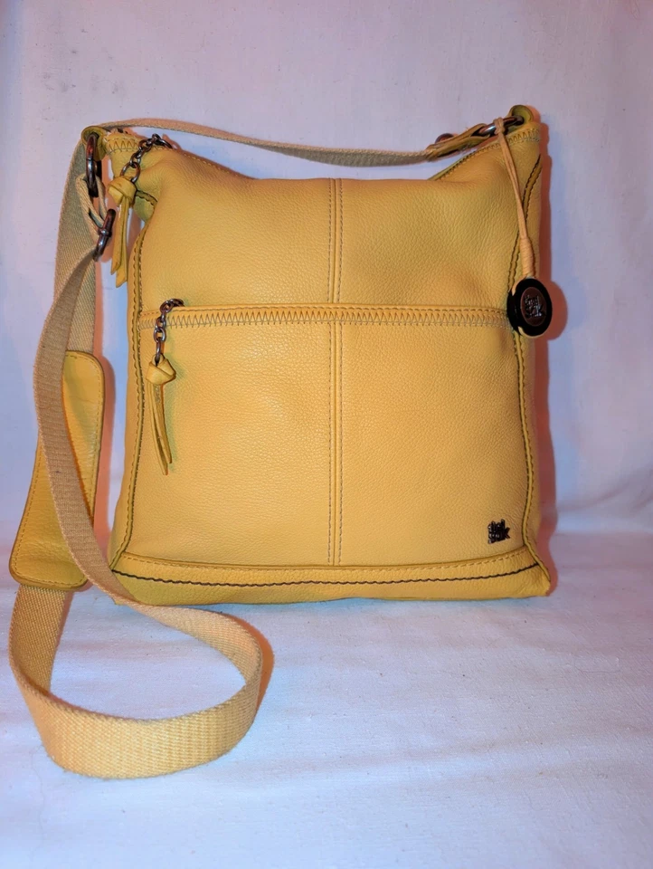 Bolso de Mano Bandolera The Sak Lucia Iris Cuero Amarillo Excelente Estado Cartera Foto 1 de 4
