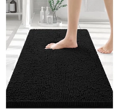 Alfombras de baño de chenilla de lujo 30X20, alfombra de baño peluda extra suave y absorbente, M Foto 1 de 4