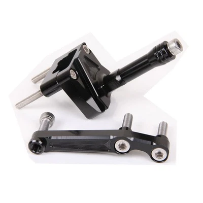 CNC Steering Damper Bracket For Kawasaki Ninja 250 250R EX250 08-12 09 10 Black — 第 1/2 张图片