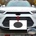 For Toyota Grand Highlander 2024 Precut Smoke Emblem Tint Front Decal Overlay Toyota Highlander