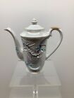 Mid 20Th Century White Luster Moria Get Dragon Ware Teapot 7.5? Hand Painted
