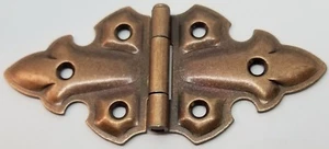 Antique Copper Plated Steel Loose Pin Cabinet Hinge removable pin swap box OLD - Picture 1 of 6