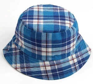 Unisex Kids Childrens 100% Cotton Summer Beach Bucket Hats Reversible free size - Picture 1 of 14