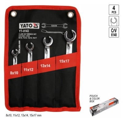 Juego De Llaves De Anillo Abierto De 4 Pzs Para Línea De Freno - Imagen 1 de 4