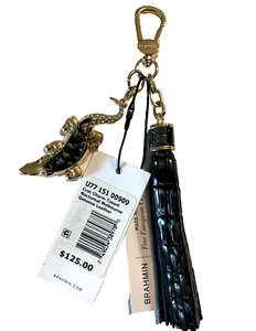 Brahmin Croc Etiqueta Colgante Dije Nocturno Melbourne Borla Cristales Europeos Nuevo con Etiquetas $125 - Imagen 1 de 11