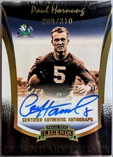 Paul Hornung AUTO Gold 189/310 - 2006 Press Pass Legends Legendary Legacy HOF