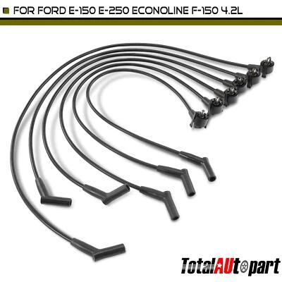 Nuevos juegos de cables de bujía de 6 piezas para Ford F-150 1997-2000 E-150 Econoline V6 4,2 L Foto 1 de 4