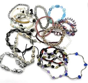 Beaded Glass Bracelets 1 Joseph Noguchi Bracelet 20 Unbranded Lot Of 21 - Picture 1 of 9
