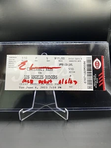 🔥Elly De La Cruz MLB DEBUT TICKET Red AUTO +Inscription LIMITED# Beckett COA 💰 - Picture 1 of 2