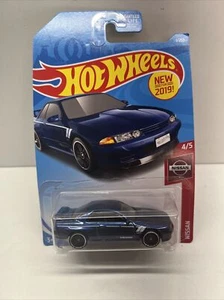 2019 Hot Wheels Nissan #4/5, Nissan Skyline GT-R (BNR32), blau Sammler #1/250  - Bild 1 von 4