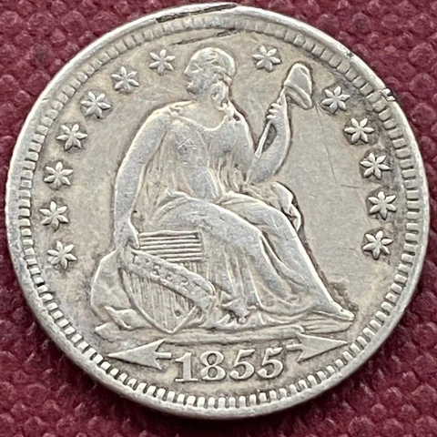 1855 Seated Liberty Half Dime 5c Better Grade XF  - AU Details #53525 Cover