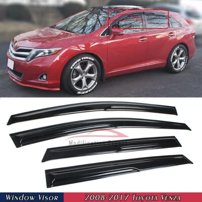 For 2008-2016 Toyota Venza JDM Mugen Style Window Visors Rain Guards Deflectors - Image 1 of 4