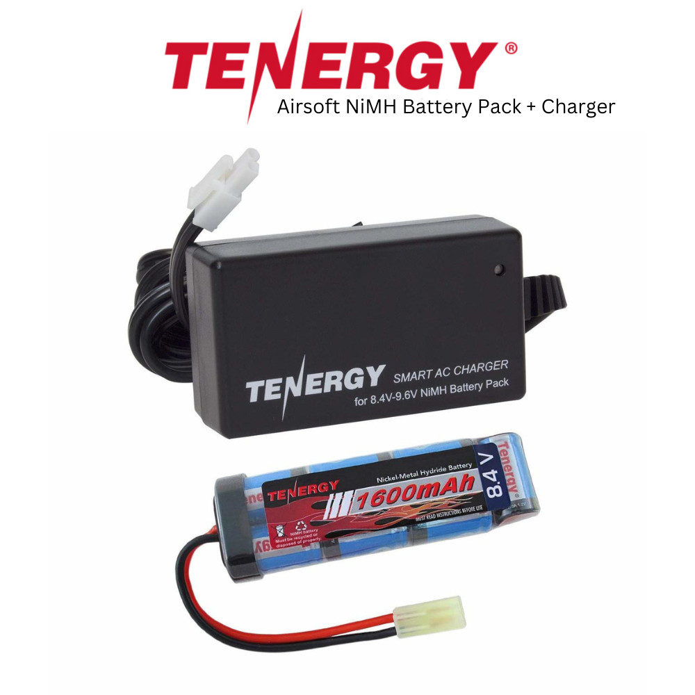Tenergy 9.6V 2000mAh NiMH Airsoft Battery Pack With Mini Tamiya Connector + Optional Smart Charger 4 thumbnail image