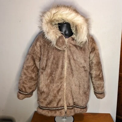 Abrigo Parka ANORAK Vintage STEARNS Mujer Pequeño Hansa Branta Plumón de Ganso Piel Sintética Foto 1 de 4
