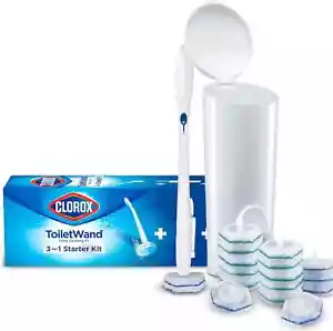 Clorox WC-Reinigungssystem - Toilettenstab, Aufbewahrungsbehälter und 16 Köpfe... - Bild 1 von 3