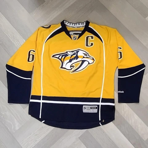 NHL Nashville Predators Jersey #6 SHEA WEBER Adult Large Reebok Cover