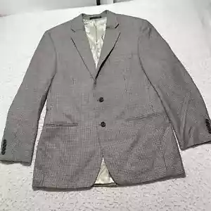 Lauren Ralph Lauren Men's 40/42 Regular Silk + Wool Houndstooth Suit Jacket - Picture 1 of 17