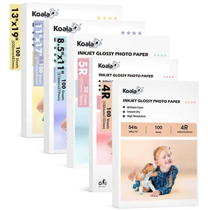 Lot Koala Premium Glossy Photo Paper 4x6 5x7 8.5x11 11x17 13x19 54lb 200g Inkjet - Picture 1 of 20