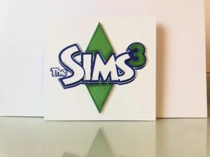 The Sims 3 v2 Logo Video Game - Collectible Display Text Retro Memorabilia Life - Picture 1 of 2