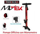 0725 Pompa Officina Con Manometro Mv-Tek 11-Bar X Bici 20-24-26 Mtb Mountain Bik