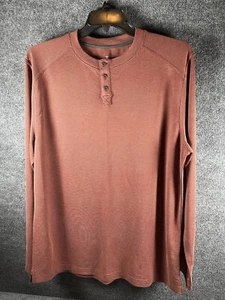 Royal Robbins Henley T Shirt Brown Long Sleeve Standard Men's XL Golf Outdoors - Picture 1 of 9