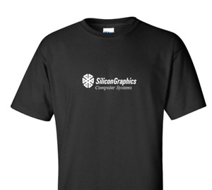 SGI T-shirt Retro Silicon Graphics Computer Systems Black White Geek Shirt S-5XL