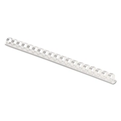 Fellowes® Plastic Comb Bindings, 3/8" Diameter, 55 Sheet Capacity, White, 100 Co - Image 1 of 4